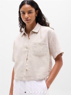 Athleta Retreat Linen Shirt in undyed